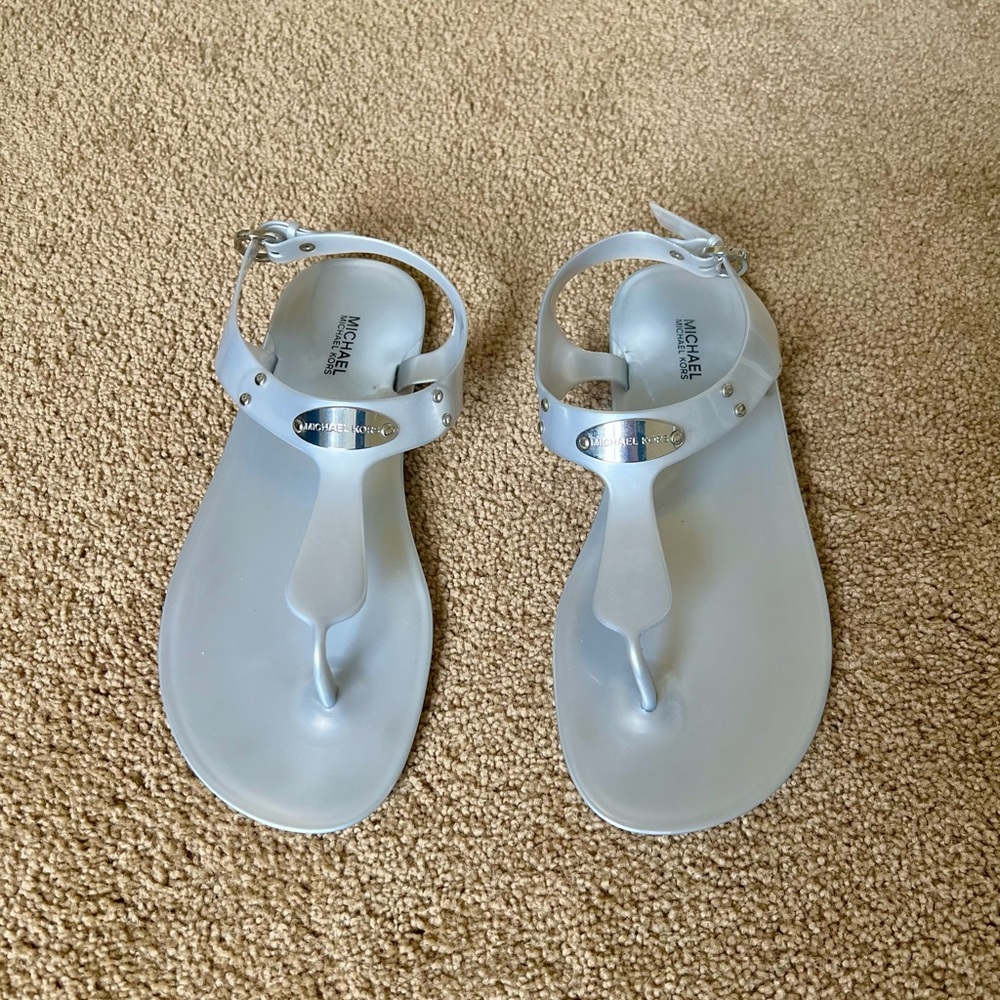 Michael Kors silver sandals